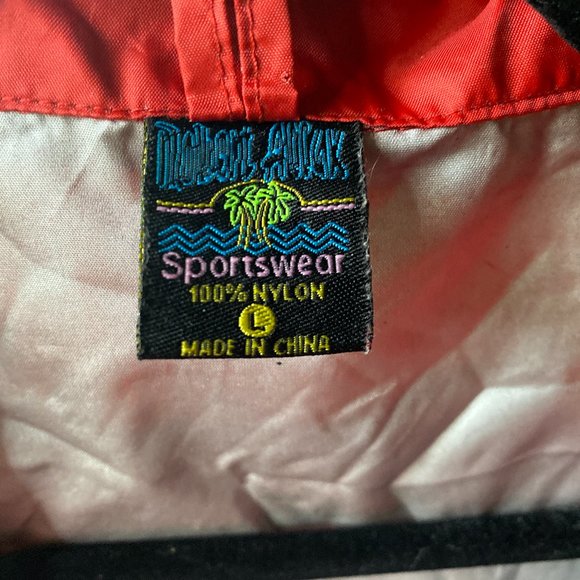 Robert Allan Sportswear Red Nylon Track Jacket - Picture 5 of 6